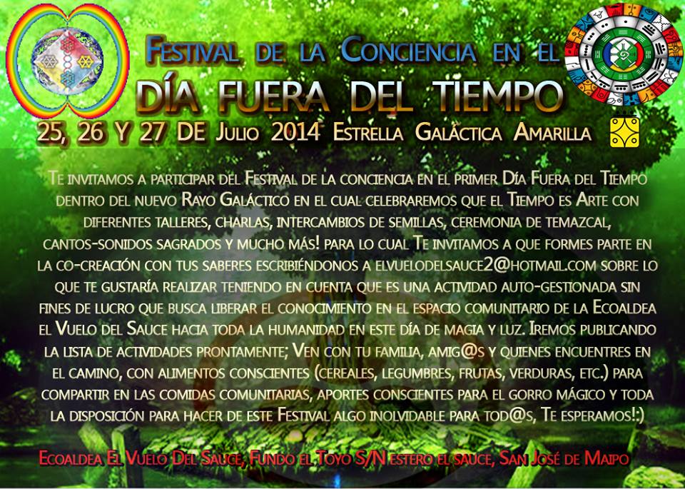 Flyer for Day out of Time in Chihuahua, Mexico at CREST Yepomera